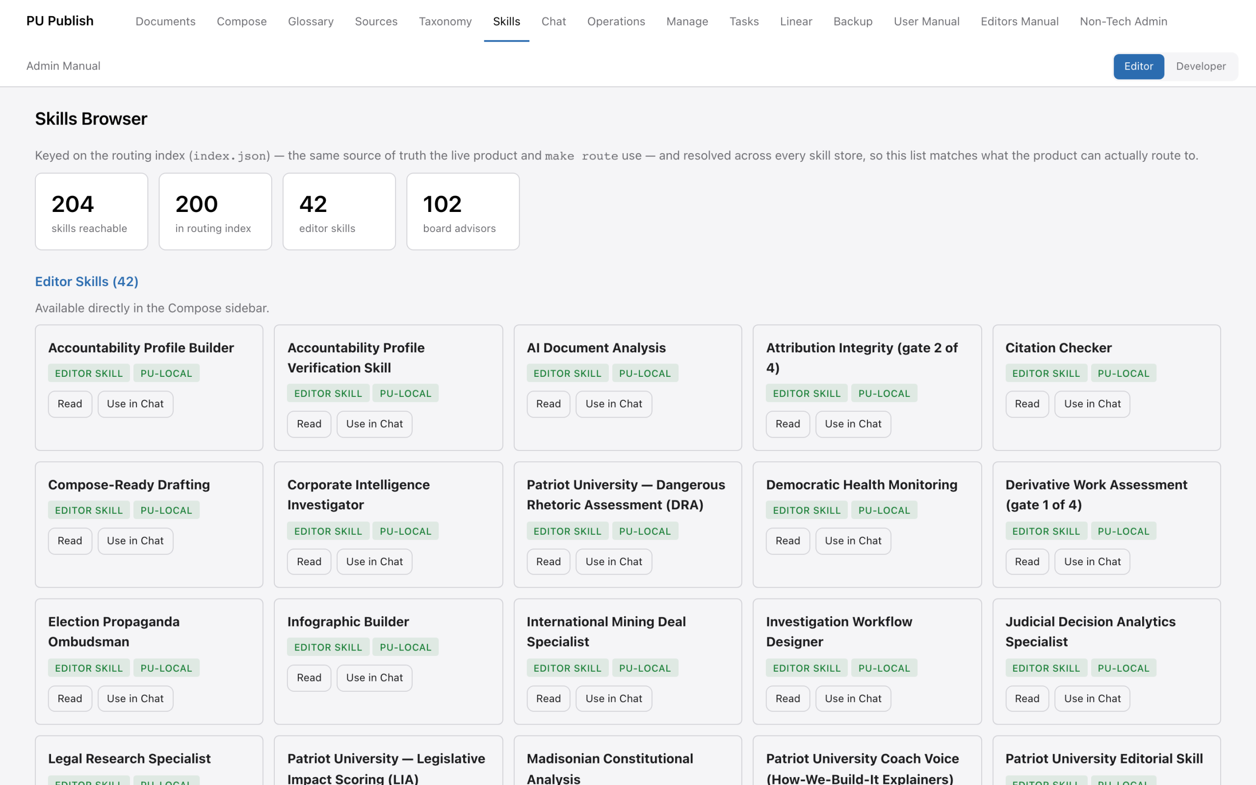 The Skill library